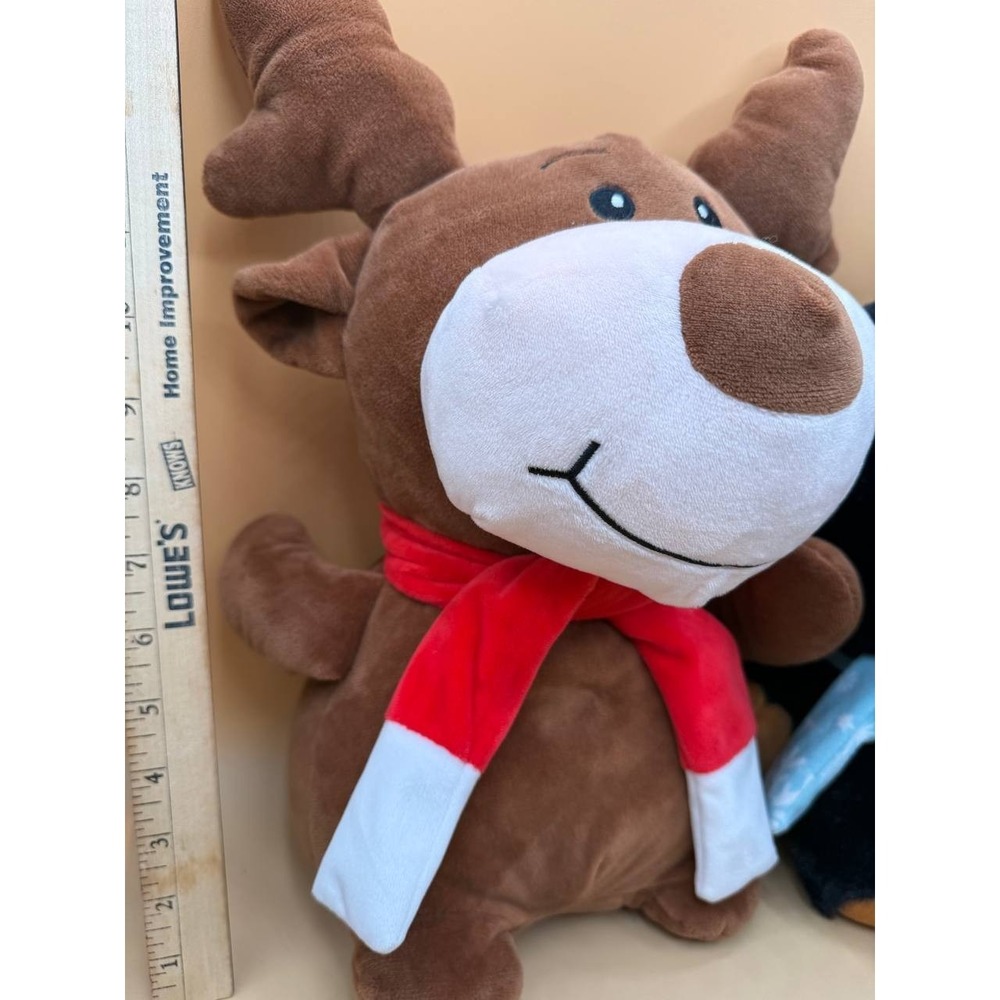 DollyWood Reindeer & Aurora World‎ Holiday Atticus Bear Plush Stuffed Animal Set